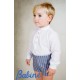 Babine Winter Boy White and Blue Denim Stripped Set