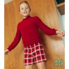 Abel & Lula Invierno Conjunto niña Rojo Cuadros