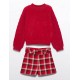 Abel & Lula Invierno Conjunto niña Rojo Cuadros
