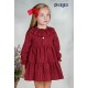 Petit DBB Invierno Vestido niña Cuadritos Rojos y Marino
