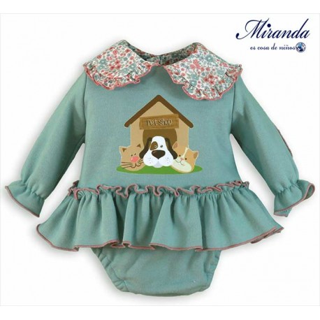 Miranda Winter Baby Girl Water Green Set Animals