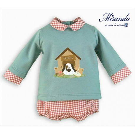 Miranda Winter Baby Boy Water Green Set Animals