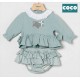 Coco Acqua Invierno Conjunto bebé niña Verde Agua Rombitos
