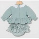 Coco Acqua Invierno Conjunto bebé niña Verde Agua Rombitos