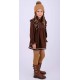 Nekenia Winter Girl Crinkled Brown Dress