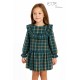 Eve Children Winter Girl Dress Blue Duck Squares