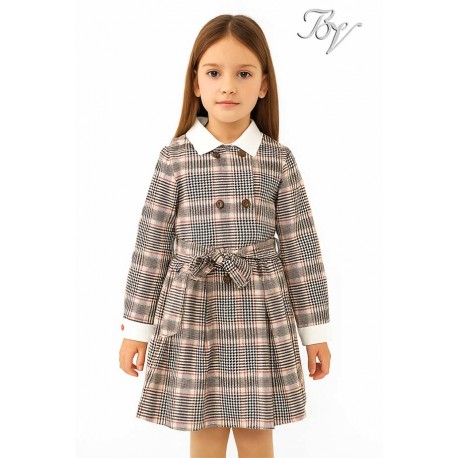 Blanca Valiente Invierno Vestido niña Camisero Cuadros
