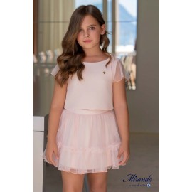 Miranda Verano Conjunto niña Rosa Palo Ceremonia