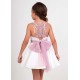 Nekenia Verano Vestido niña Ceremonia Blanco Fajín Rosa