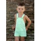 Vera Summer Boy Overalls Fluorescent Green Stripes
