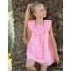 Vera Verano Vestido niña Rayas Rosa Flúor