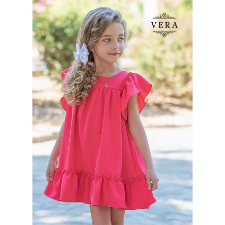 Vera Verano Vestido niña Sandía Fluido