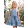 Vera Verano Vestido niña Espalda con Entredós Jeans