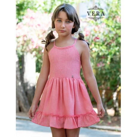 Vera Summer Girl Corale Dress Backless Neckline