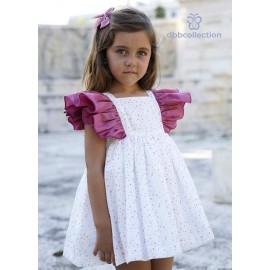 DBB Collection Summer Girl White and Purple Dress