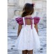 DBB Collection Summer Girl White and Purple Dress