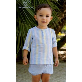 DBB Collection Summer Baby Boy Set Blue and Yellow Stripes