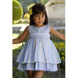 DBB Collection Summer Girl Dress Blue and Yellow Stripes