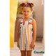 Cocote Verano Mono niña Rayas Multicolor Rojo