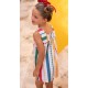 Cocote Verano Mono niña Rayas Multicolor Rojo