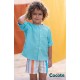 Cocote Verano Conjunto niño Turquesa Rayas Multicolor Naranja