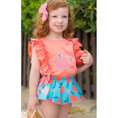 Pequeños Piratas Invierno Conjunto bebé niña Manzanas
