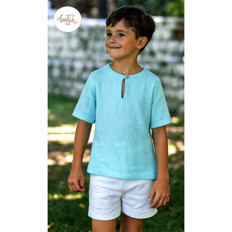 Boetie Summer Boy Turquoise and White Set Florian
