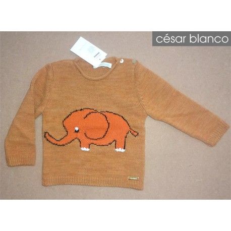 Cesar Blanco Winter Baby Sweater Dumbo Caramel