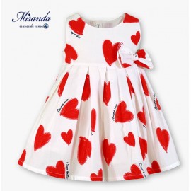 Miranda Summer Baby Girl White Dress Hearts