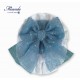 Miranda Verano Vestido bebé niña Blanco Plumeti Tul Azul