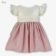 Miranda Summer Girl Beige and Pink Dress Tulle Skirt