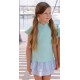 Nel Blu Summer Girl Water Green Dress Ruffles