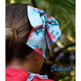 Babiné Verano Pinza niña Lazo Azul Amapolas