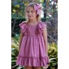 Babiné Verano Vestido niña Perforado Rosado