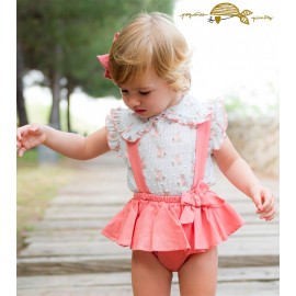 Pequeños Piratas Invierno Conjunto bebé niña Conejos Coral
