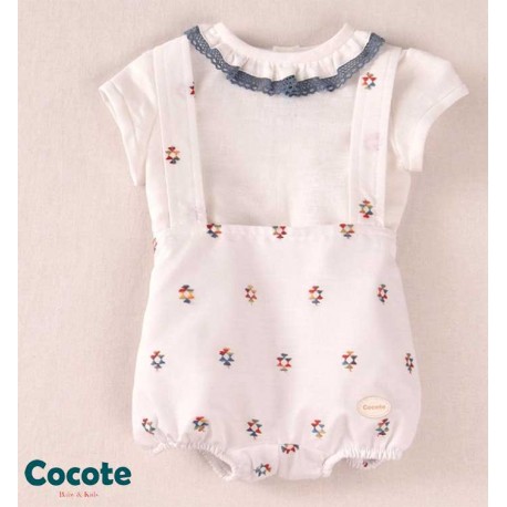 Cocote Summer Baby Boy White Embroidered Set