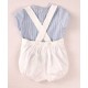 Cocote Verano Conjunto bebé niño Rayas Celeste y Blanco