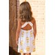 Cocote Verano Vestido niña Blanco Cachimir Amarillo