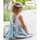 Cosiendo Sueños Verano niña Ceremonia Azul Empolvado