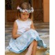 Cosiendo Sueños Verano niña Ceremonia Azul Empolvado