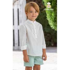 Abuela Tata Summer Boy Beige and Green Set