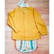 Cocote Summer Baby Boy Ocher Set Orange Multicolor Stripes