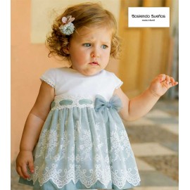 Cosiendo Sueños Verano Jesusito bebé niña Ceremonia Azul Empolvado