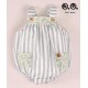 Jose Varon Summer Baby Boy Blue Striped Overalls Flowers