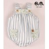 Jose Varon Summer Baby Boy Blue Striped Overalls Flowers