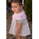Jose Varon Summer Baby Girl Flower Printed Dress Pink Stripes