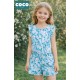 Coco Acqua Verano Mono niña Flores Lazo Mostaza