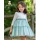 Abuela Tata Verano Vestido niña Vuelo Ceremonia Verde