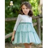 Abuela Tata Verano Vestido niña Vuelo Ceremonia Verde