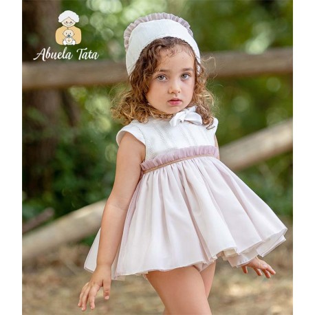 Abuela Tata Summer Girl Ceremony Pink Flared Set